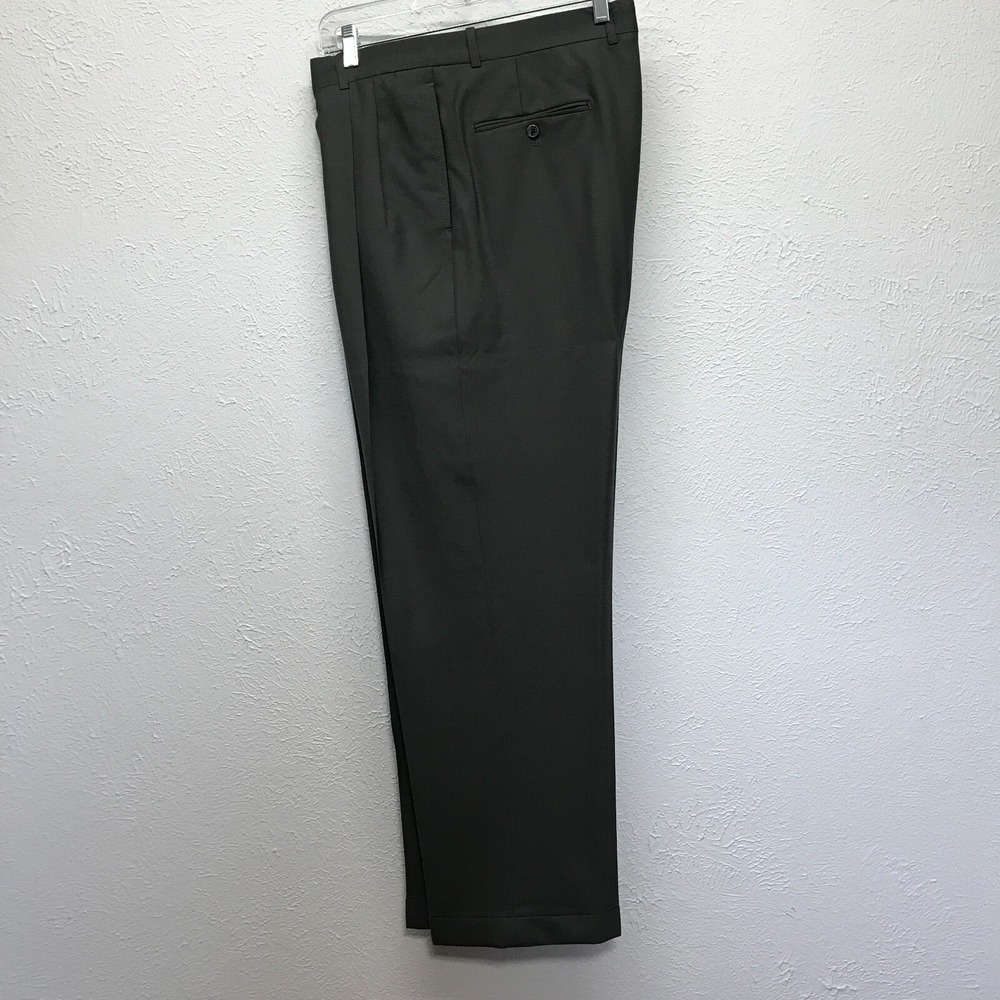 H. Freeman‎ & Son Wool Dress Pants Mens 38 (actual 37x30) Gray Pleated Cuffed